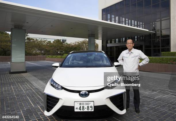Yoshikazu Tanaka, chief engineer of the Mirai fuel-cell powered vehicle at Toyota Motor Corp., poses for a photograph in Toyota City, Aichi, Japan,...