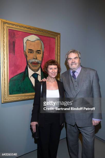 Grandson of Chtchoukine, Andre-Marc Delocque-Fourcaud and guest attend the Private View of "Icones de l'Art Moderne, la Collection Chtchoukine" at...