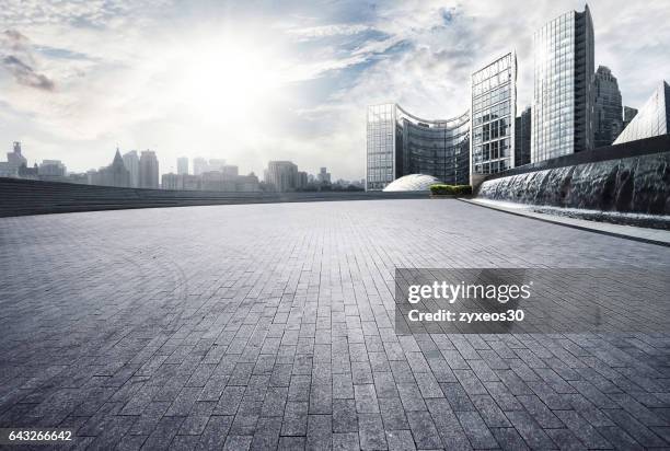 shanghai pudong lujiazui bund town square,china - east asia,shanghai. - modern town square stock pictures, royalty-free photos & images