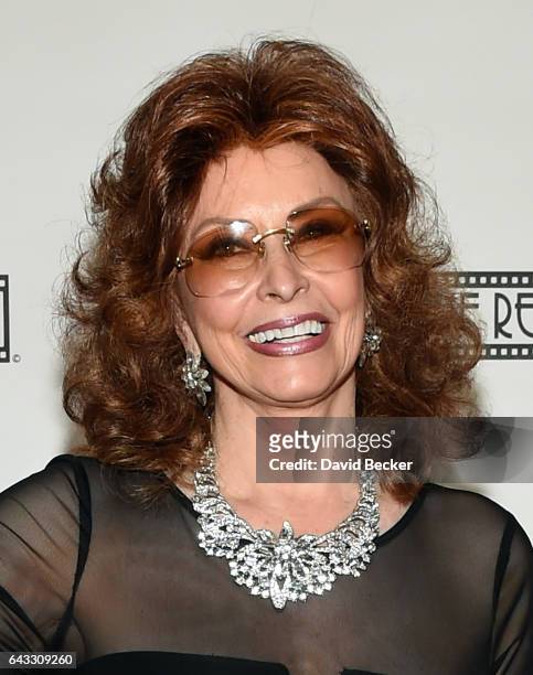 Sophia Loren impersonator Vera Novak attends The Reel Awards 2017 at the Golden Nugget Hotel & Casino on February 20, 2017 in Las Vegas, Nevada.