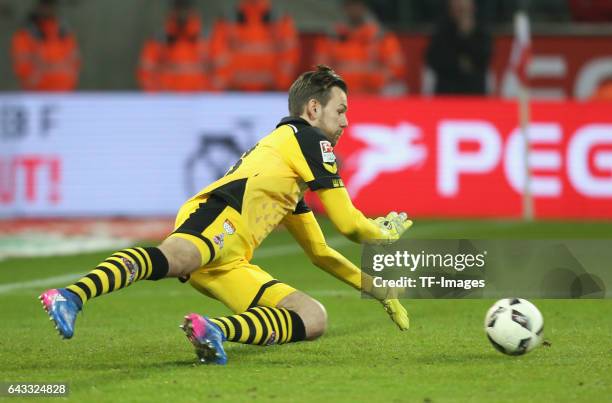 Goalkeeper Thomas Kessler of Cologne in action during the Bundesliga match between 1. FC Koeln and FC Schalke 04 at RheinEnergieStadion on February...