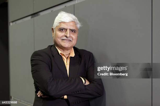 Shyamsundar, chief executive officer of Air India Express Ltd., poses for a photograph during a Bloomberg Television interview at the Aviation...