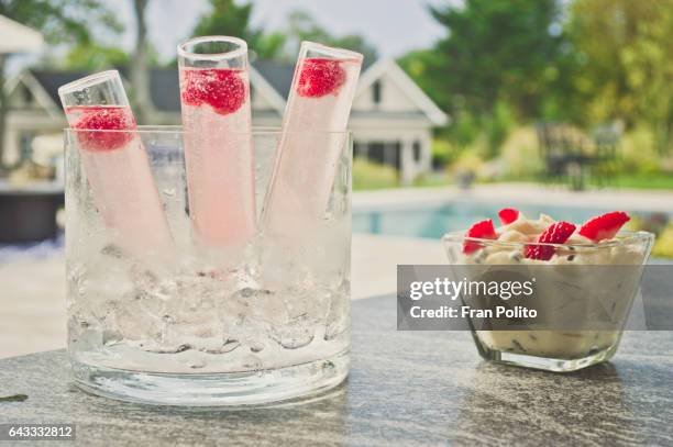 prosecco - raspberry cocktail stock pictures, royalty-free photos & images