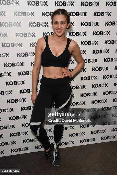 Ashley Roberts attends as KOBOX Trainer Antoine Dunn and sister Jourdan Dunn kick of the KOBOX city studio with a boxing workout on February 21, 2017...