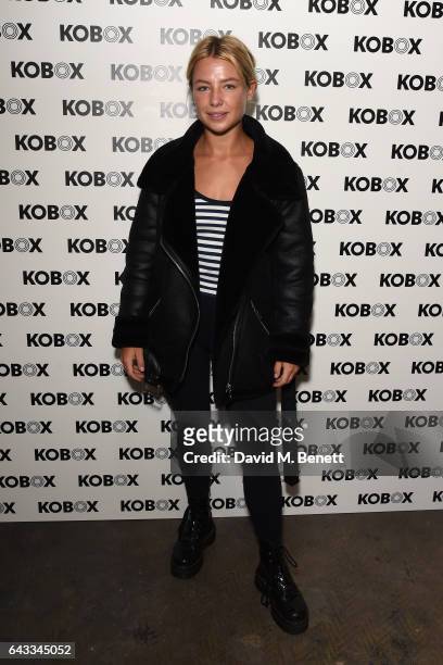 Jess Woodley attends as KOBOX Trainer Antoine Dunn and sister Jourdan Dunn kick of the KOBOX city studio with a boxing workout on February 21, 2017...