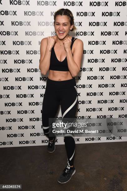Ashley Roberts attends as KOBOX Trainer Antoine Dunn and sister Jourdan Dunn kick of the KOBOX city studio with a boxing workout on February 21, 2017...