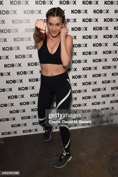 Ashley Roberts attends as KOBOX Trainer Antoine Dunn and sister Jourdan Dunn kick of the KOBOX city studio with a boxing workout on February 21, 2017...