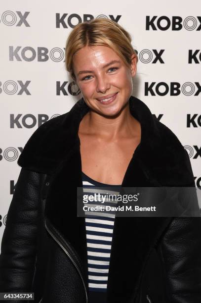 Jess Woodley attends as KOBOX Trainer Antoine Dunn and sister Jourdan Dunn kick of the KOBOX city studio with a boxing workout on February 21, 2017...