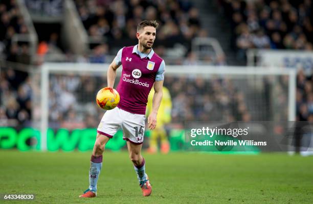 Conor Hourirane of Aston Villa during the Sky Bet Championship match between Newcastle United and Aston Villa at St James' Park on February 20, 2017...