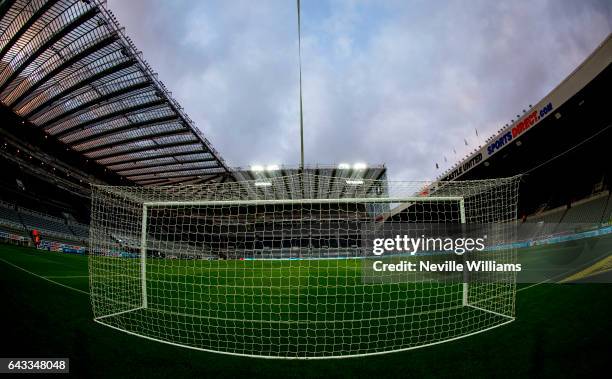 General views of St James' Park before the Sky Bet Championship match between Newcastle United and Aston Villa at St James' Park on February 20, 2017...