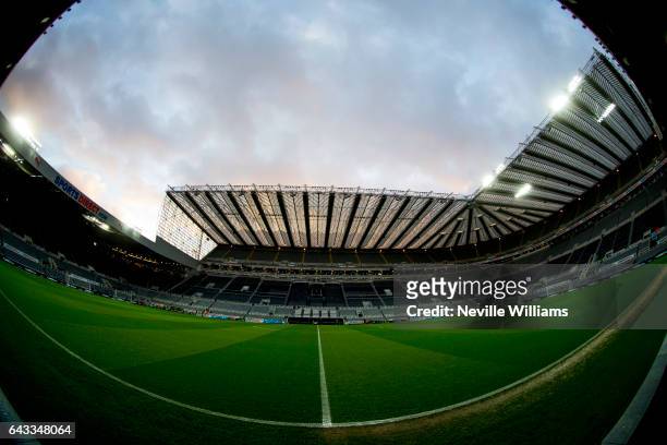 General views of St James' Park before the Sky Bet Championship match between Newcastle United and Aston Villa at St James' Park on February 20, 2017...