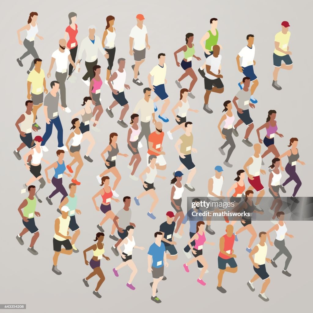 Marathon-Läufer-Abbildung