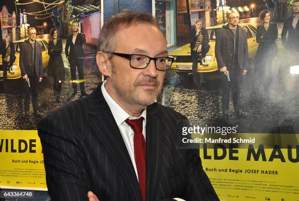 Josef Hader attends the Vienna premiere of the film 'Wilde Maus' at Gartenbau Kino on February 16, 2017 in Vienna, Austria.