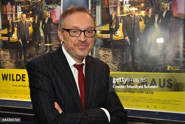 Josef Hader attends the Vienna premiere of the film 'Wilde Maus' at Gartenbau Kino on February 16, 2017 in Vienna, Austria.