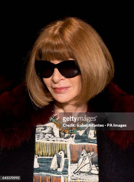 Anna Wintour attending the Burberry London Fashion Week Show at Makers House, Manette Street, London. PRESS ASSOCIATION. Picture date: Monday...