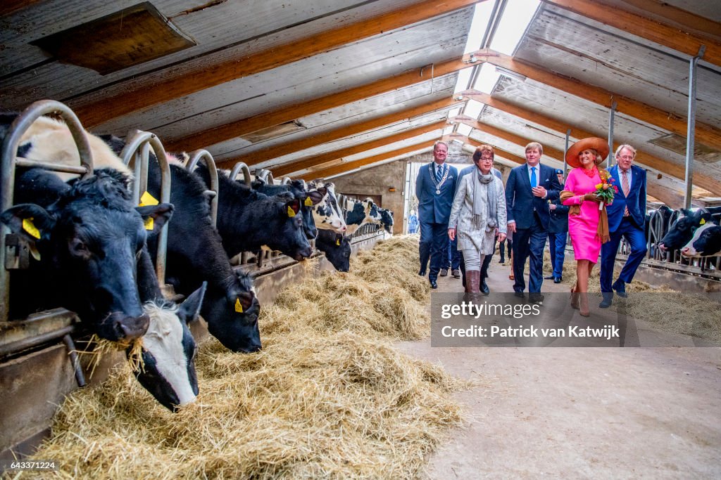 King Willem-Alexander Of The Netherlands And Queen Maxima Of The Netherlands Visit Farms And Villages