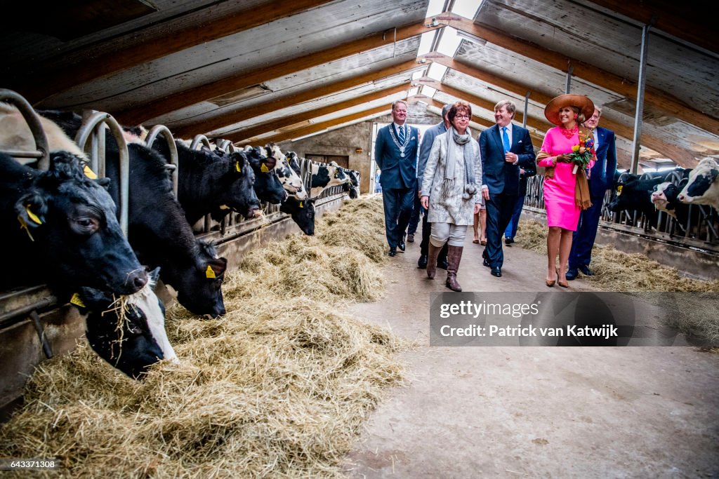 King Willem-Alexander Of The Netherlands And Queen Maxima Of The Netherlands Visit Farms And Villages