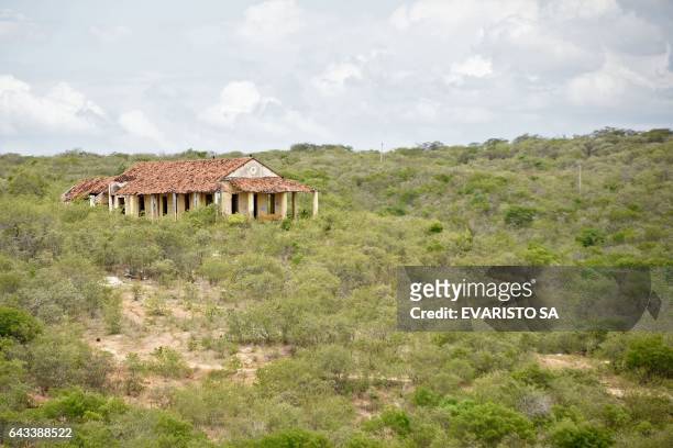 View of the ruins of a 1932 drought "concentration camp" in Senador Pompeu, Ceara State, on February 9, 2017. In the beginning of the twentieth...