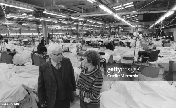 Workers staging a sit-in at their factory are now drawing a rota - for holidays - at Lee Leisurewear, Larkfield Estate, Greenock, Scotland, 3rd March...