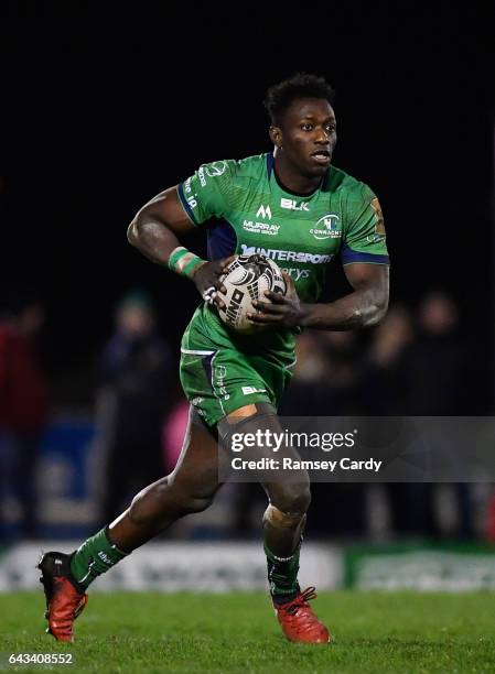 Galway , Ireland - 18 January 2017; Niyi Adeolokun of Connacht during the Guinness PRO12 Round 15 match between Connacht and Newport Gwent Dragons at...