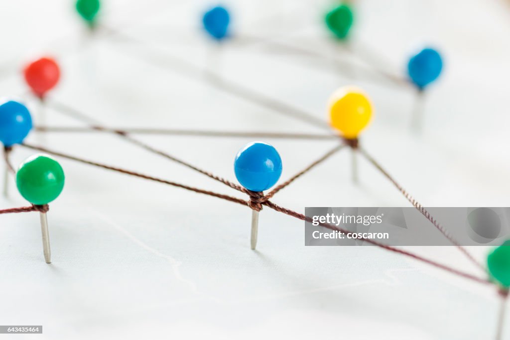 Color pins connected