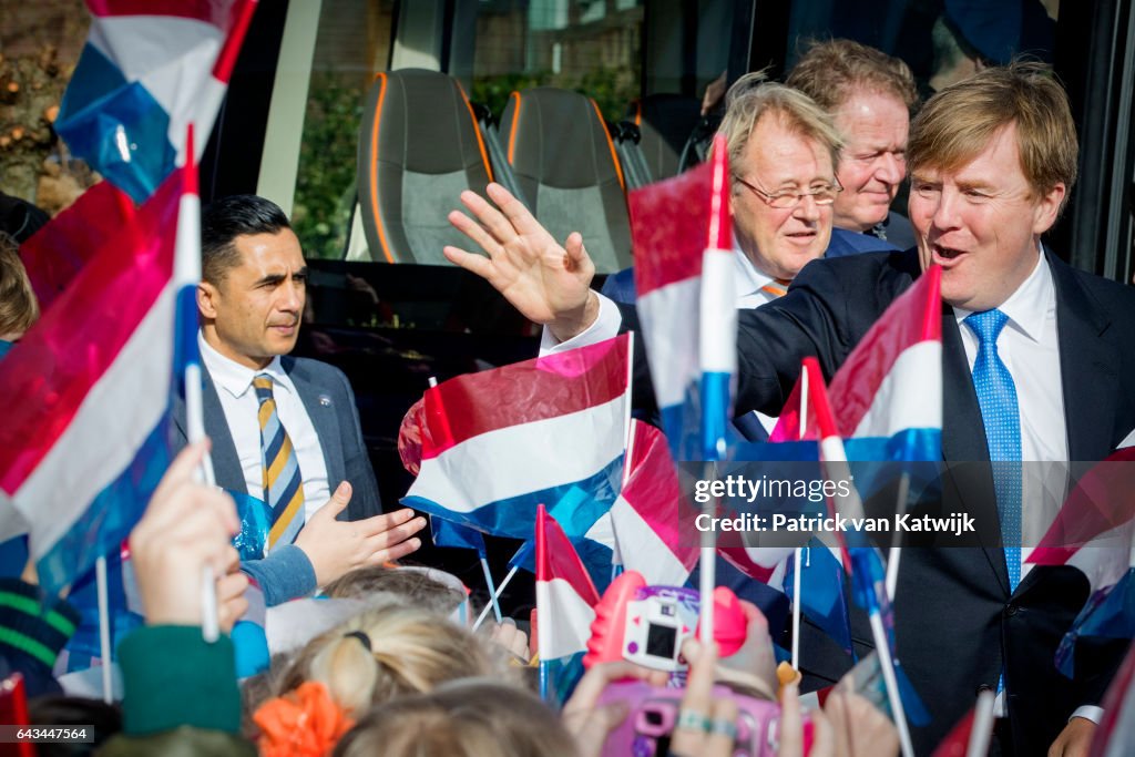 King Willem-Alexander Of The Netherlands And Queen Maxima Of he Netherlands Visit Farms And Villages