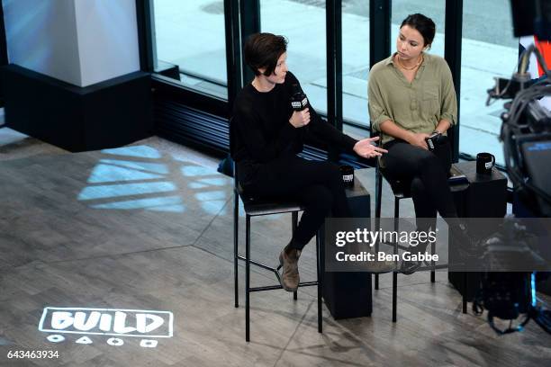 Journalists Gianna Toboni and Isobel Yeung attend the AOL Build Series at Build Studio on February 21, 2017 in New York City.