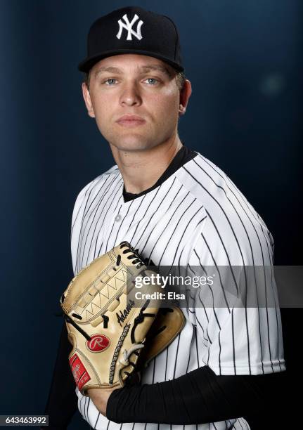 Chance Adams of the New York Yankees poses for a portrait during the New York Yankees photo day on February 21, 2017 at George M. Steinbrenner Field...