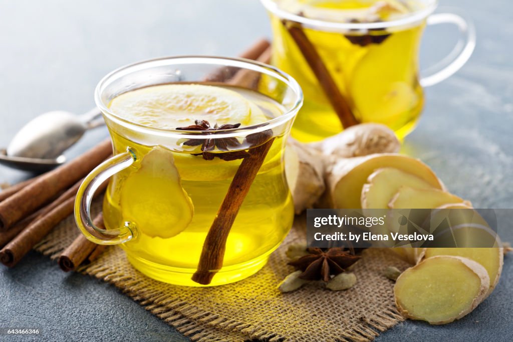 Ginger and lemon drink