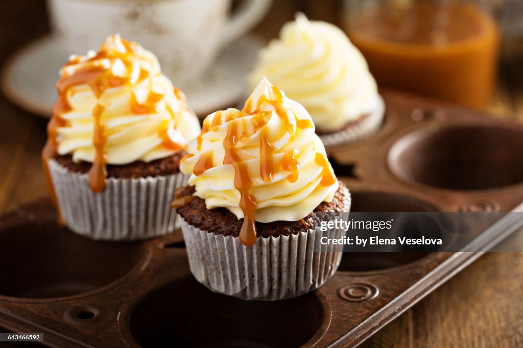 Homemade butterscotch cupcakes