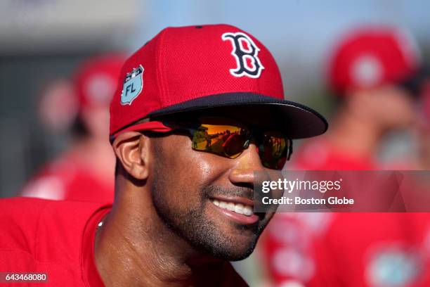 Boston Red Sox outfielder Chris Young is pictured on day eight of Red Sox Spring Training at Jet Blue Park in Fort Myers, FL on Feb. 20, 2017.