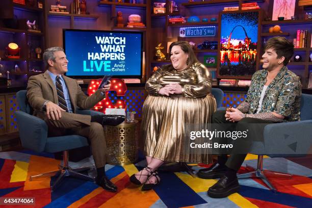 Pictured : Andy Cohen, Chrissy Metz and Adam Lambert --