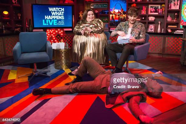 Pictured : Andy Cohen, Chrissy Metz and Adam Lambert --