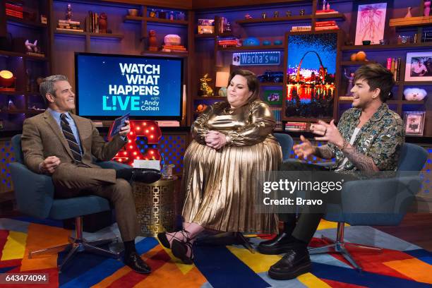 Pictured : Andy Cohen, Chrissy Metz and Adam Lambert --