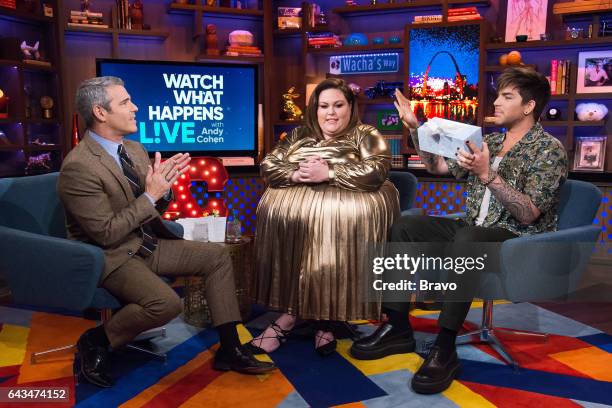 Pictured : Andy Cohen, Chrissy Metz and Adam Lambert --