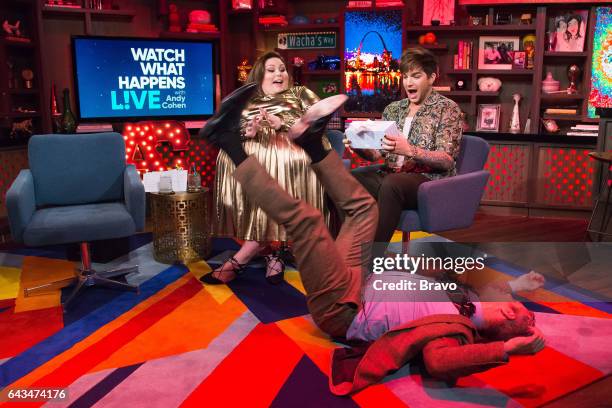 Pictured : Andy Cohen, Chrissy Metz and Adam Lambert --