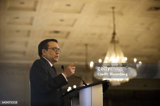 Ildefonso Guajardo, Mexico's economy minister, speaks during the Canadian Council for the America's New Strategies for a New North America conference...