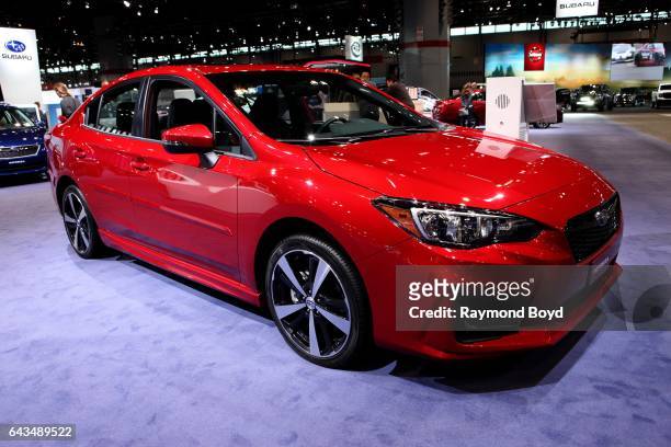 Subaru Impreza is on display at the 109th Annual Chicago Auto Show at McCormick Place in Chicago, Illinois on February 10, 2017.