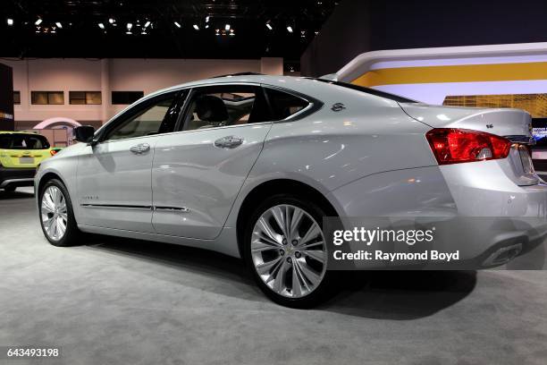 Chevrolet Impala is on display at the 109th Annual Chicago Auto Show at McCormick Place in Chicago, Illinois on February 10, 2017.