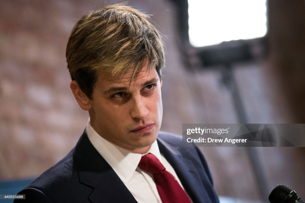 Milo Yiannopoulos Holds Press Conference To Discuss Controversy Over Statements