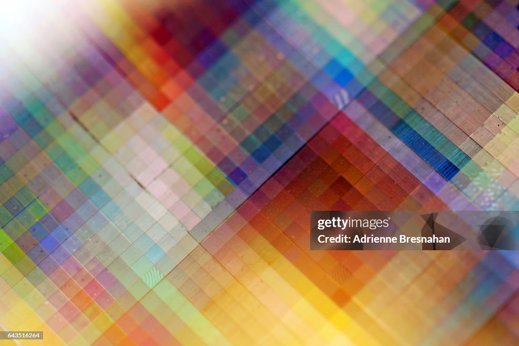 Grid Shaped Pattern on Holographic Paper