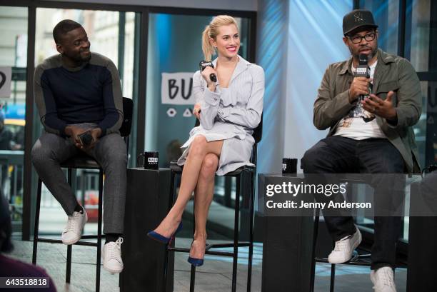 Daniel Kaluuya, Allison Williams and Jordan Peele attend AOL Build Series to discuss their film "Get Out" at Build Studio on February 21, 2017 in New...