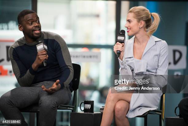 Daniel Kaluuya and Allison Williams attend AOL Build Series to discuss their film "Get Out" at Build Studio on February 21, 2017 in New York City.