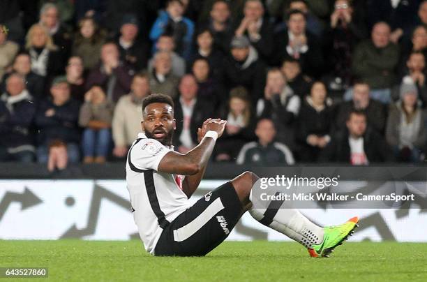 Derby County's Darren Bent looks bemused during the Sky Bet Championship match between Derby County and Burton Albion at iPro Stadium on February 21,...