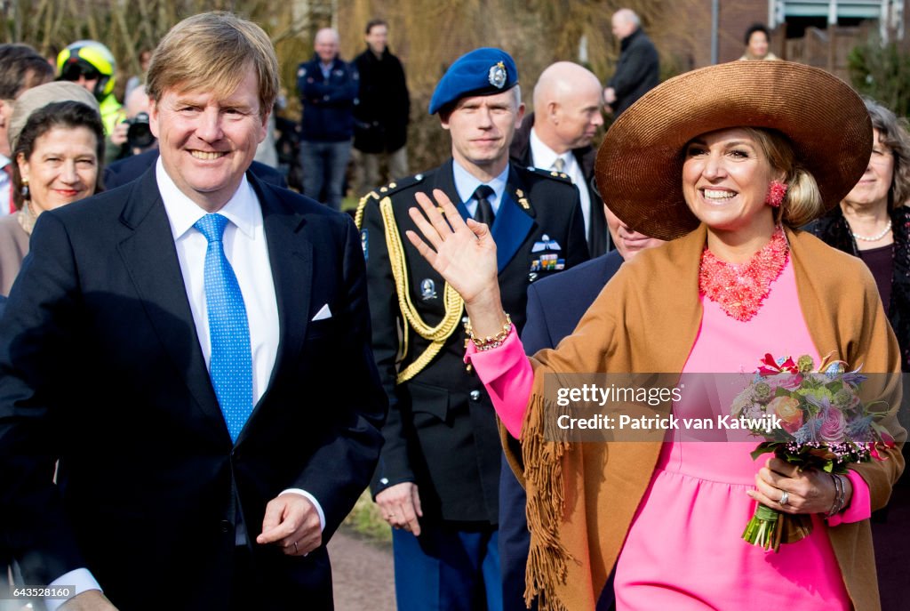 King Willem-Alexander Of The Netherlands And Queen Maxima Of he Netherlands Visit Farms And Villages