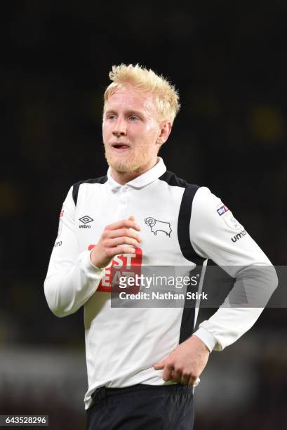 Derby, ENGLANDWill Hughes of Derby County looks on during the Sky Bet Championship match between Derby County and Burton Albion at the iPro Stadium...