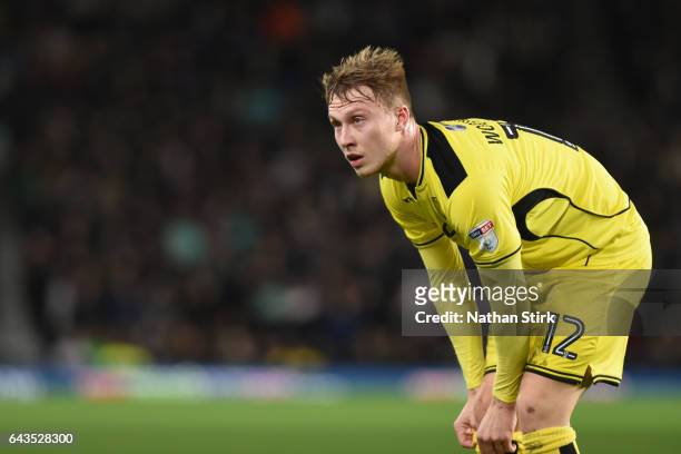 Derby, ENGLANDCauley Woodrow of Burton Albion looks on during the Sky Bet Championship match between Derby County and Burton Albion at the iPro...