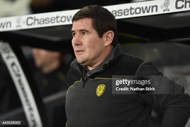 Derby, ENGLANDNigel Clough manager of Burton Albion looks on during the Sky Bet Championship match between Derby County and Burton Albion at the iPro...