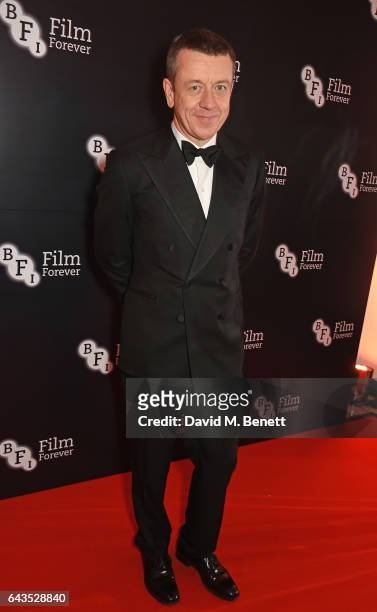 Peter Morgan attends the annual BFI Chairman's Dinner honouring Peter Morgan with the BFI Fellowship at Claridge's Hotel on February 21, 2017 in...