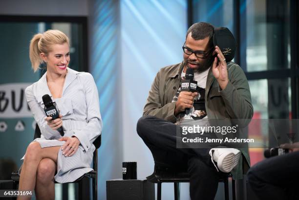 Allison Williams and Jordan Peele attend the Build Series to discuss his new film "Get Out" at Build Studio on February 21, 2017 in New York City.